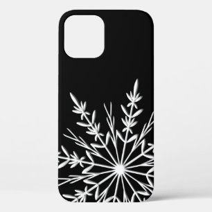 Zwart-witte sneeuwvlok Case-Mate iPhone case