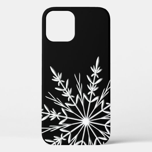 Zwart-witte sneeuwvlok Case-Mate iPhone case (Achterkant)