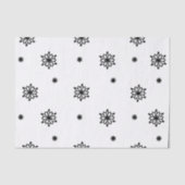 Zwart & Witte Sneeuwvlok Ontwerp Tissuepapier (Voorkant)