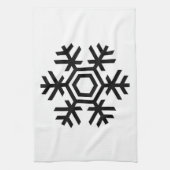 Zwart-witte sneeuwvlok theedoek (Verticaal)