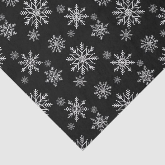 Zwart-witte sneeuwvlok tissuepapier (Detail)