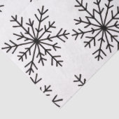 Zwart & Witte Sneeuwvlok Tissuepapier – Elegant  (Detail)