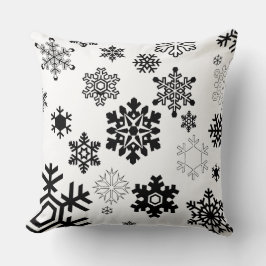 Zwart-witte sneeuwvlokken kussen