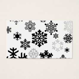 Zwart-witte sneeuwvlokken visitekaartjes