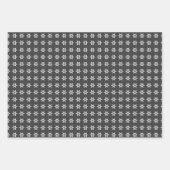 Zwart-witte sneeuwvlokken WrappingPapierbladSet Inpakpapier Vel (Voorkant 2)