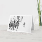 Zwart-witte Spaanse paardenportret Kaart (Voorkant)