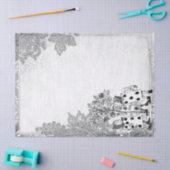 Zwart-witte speelkaarten Alice in Wonderland Tissuepapier (Craft)