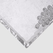 Zwart-witte speelkaarten Alice in Wonderland Tissuepapier (Detail)