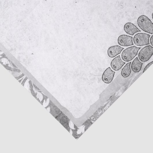 Zwart-witte speelkaarten Alice in Wonderland Tissuepapier (Detail)