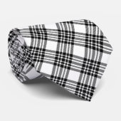 Zwart-witte speldenstang stropdas (Opgerold)