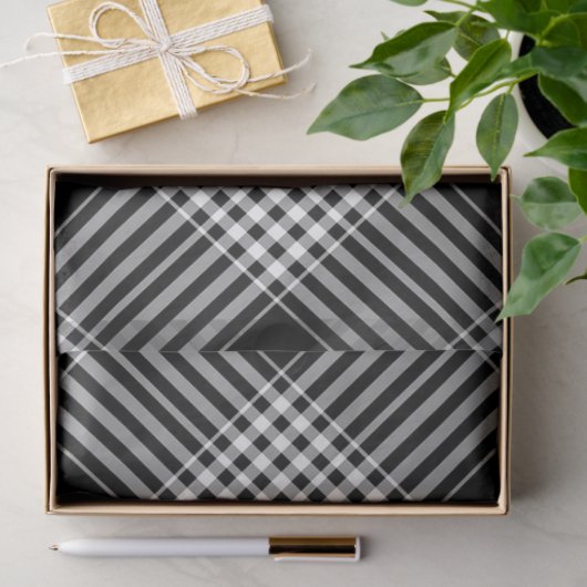 Zwart-witte speldenstang tissuepapier (Geschenk)