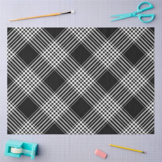 Zwart-witte speldenstang tissuepapier (Craft)