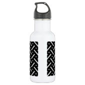 Zwart-witte speldenstang waterfles  (Achterkant)