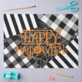 Zwart & Witte Spinnenweb Patchwork Halloween Feest Tissuepapier (Craft)
