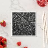 Zwart & Witte Spinnenwebben Spinnenweb Halloween Servet (Insitu)