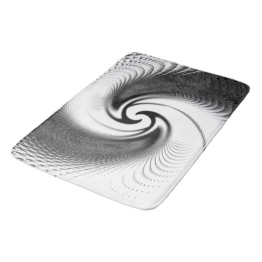 Zwart-witte spiraal badmat (Gekanteld)