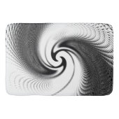 Zwart-witte spiraal badmat (Voorkant)