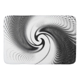 Zwart-witte spiraal badmat