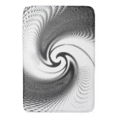 Zwart-witte spiraal badmat (Voorkant Verticaal)