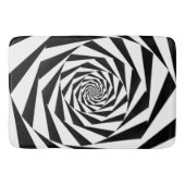 Zwart-witte spiraal badmat (Voorkant)