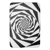 Zwart-witte spiraal badmat (Voorkant Verticaal)