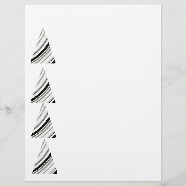 Zwart-witte spiraal briefhoofd (Voorkant)