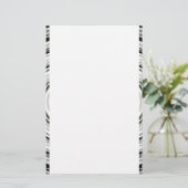Zwart-witte spiraal briefpapier (Staand voorkant)