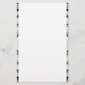 Zwart-witte spiraal briefpapier (Voorkant)