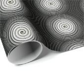 Zwart-witte spiraal cadeaupapier (Rol Hoek)