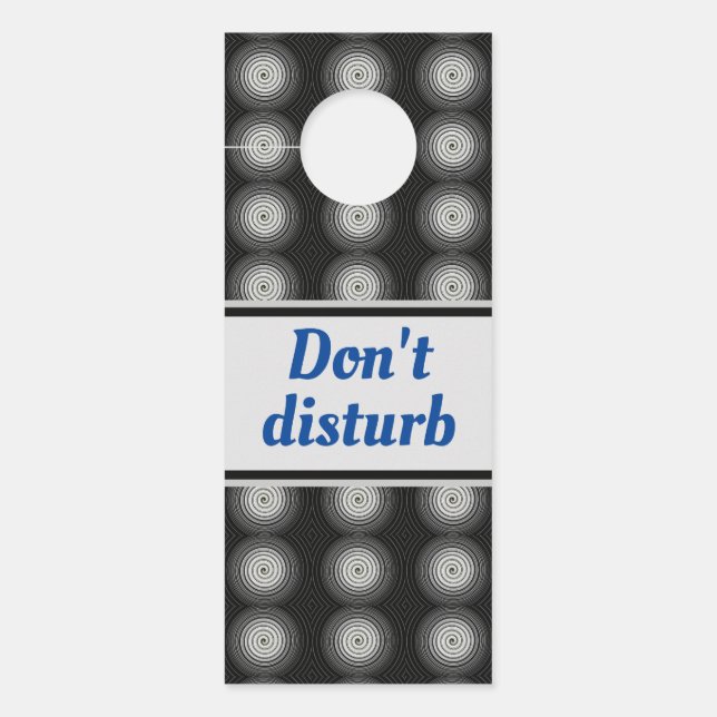 Zwart-witte spiraal deurhanger (Voorkant)