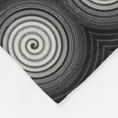 Zwart-witte spiraal fleece deken (Hoek)