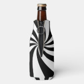 Zwart-witte spiraal flesjeskoeler (Fles Achterkant)