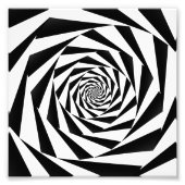 Zwart-witte spiraal foto afdruk (Voorkant)