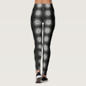 Zwart-witte spiraal leggings (Achterkant)