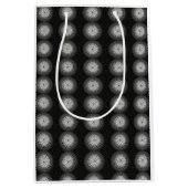 Zwart-witte spiraal medium cadeauzakje (Voorkant)