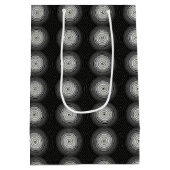 Zwart-witte spiraal medium cadeauzakje (Achterkant)
