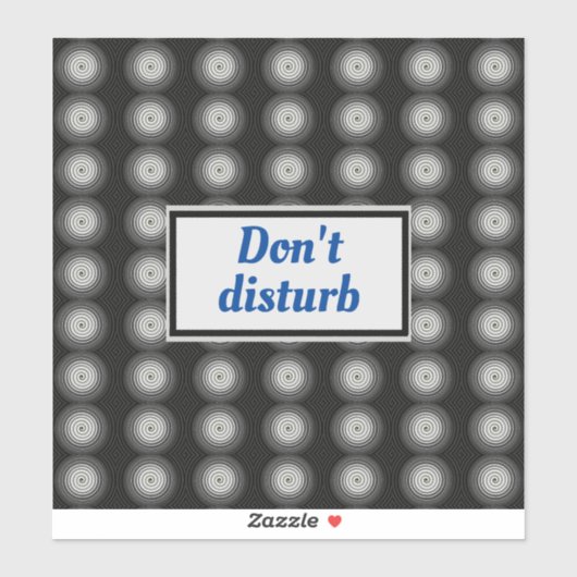 Zwart-witte spiraal sticker (Vel)