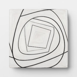 Zwart Witte Spiraal Vierkant Abstract Fotoplaat
