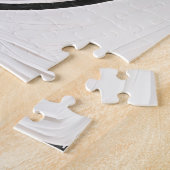 Zwart Witte Spiraal Vierkant Abstract Legpuzzel (Zijkant)