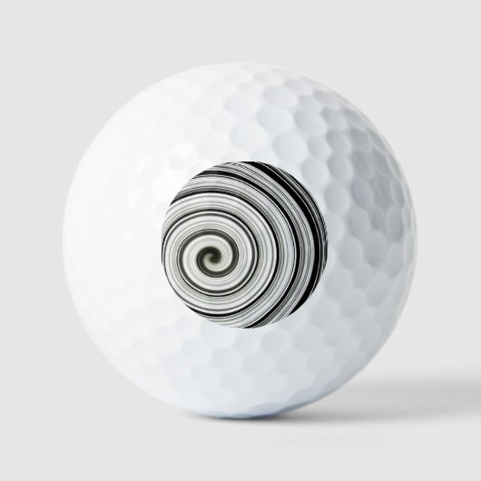 Zwart-witte spiraalkogels golfballen (Voorkant)