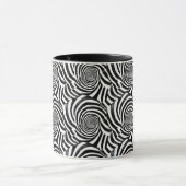 Zwart Witte Spiralen Mok (Midden)