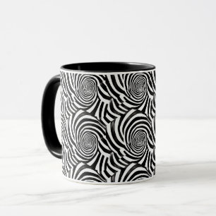 Zwart Witte Spiralen Mok
