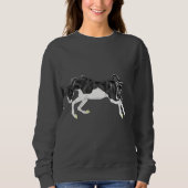 Zwart-witte Splash Overo paard Trui (Voorkant)
