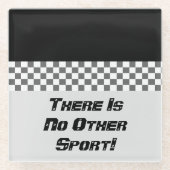 Zwart-witte sport gestileerd glazen onderzetter (Voorkant)