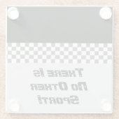 Zwart-witte sport gestileerd glazen onderzetter (Achterkant)