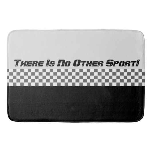 Zwart-witte sportstijl badmat (Voorkant)
