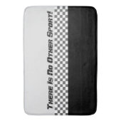 Zwart-witte sportstijl badmat (Voorkant Verticaal)