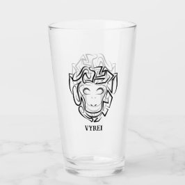 Zwart-witte stam-aap glas