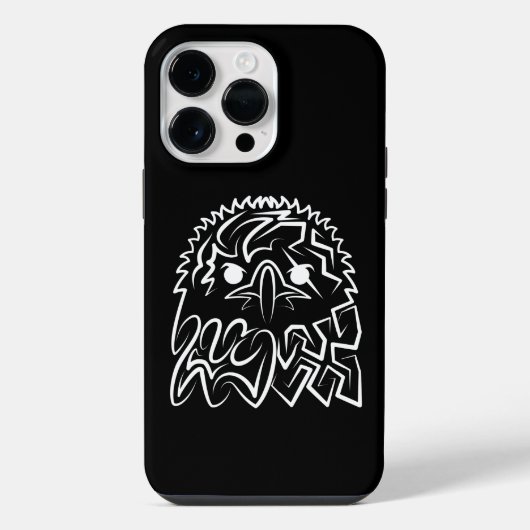 Zwart-Witte Stam Adelaar iPhone Hoesje (Achterkant)