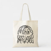 Zwart-Witte Stam Adelaar Tote Bag (Achterkant)